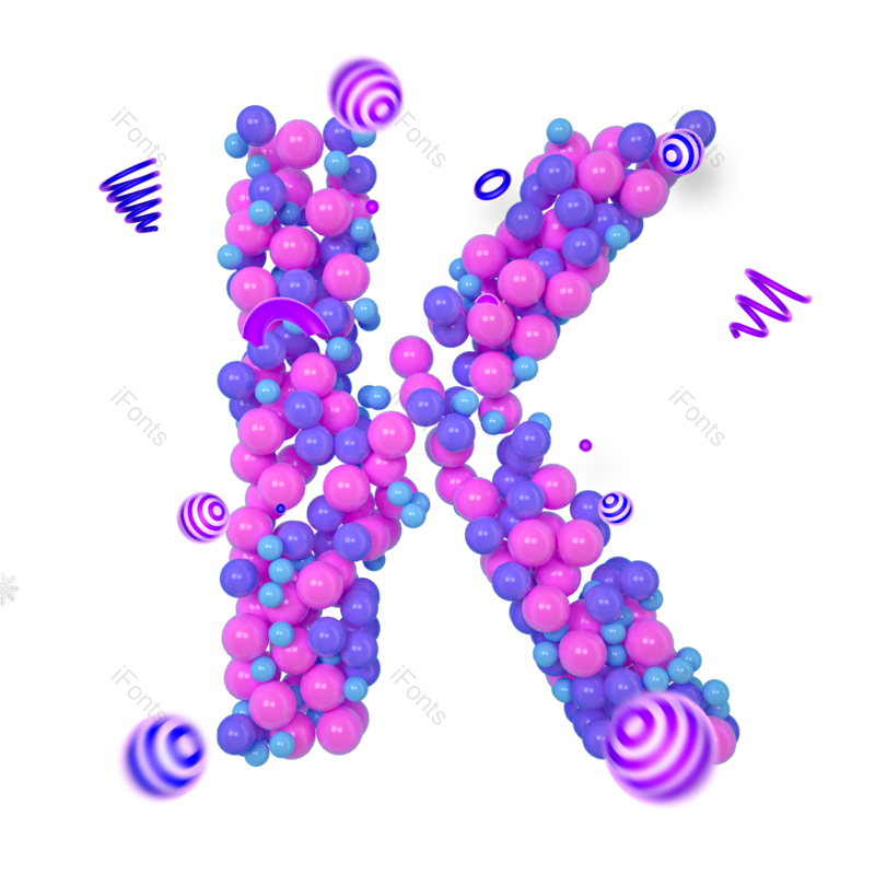气球图片,紫色元素,英文字母PNG,节日氛围免抠素材